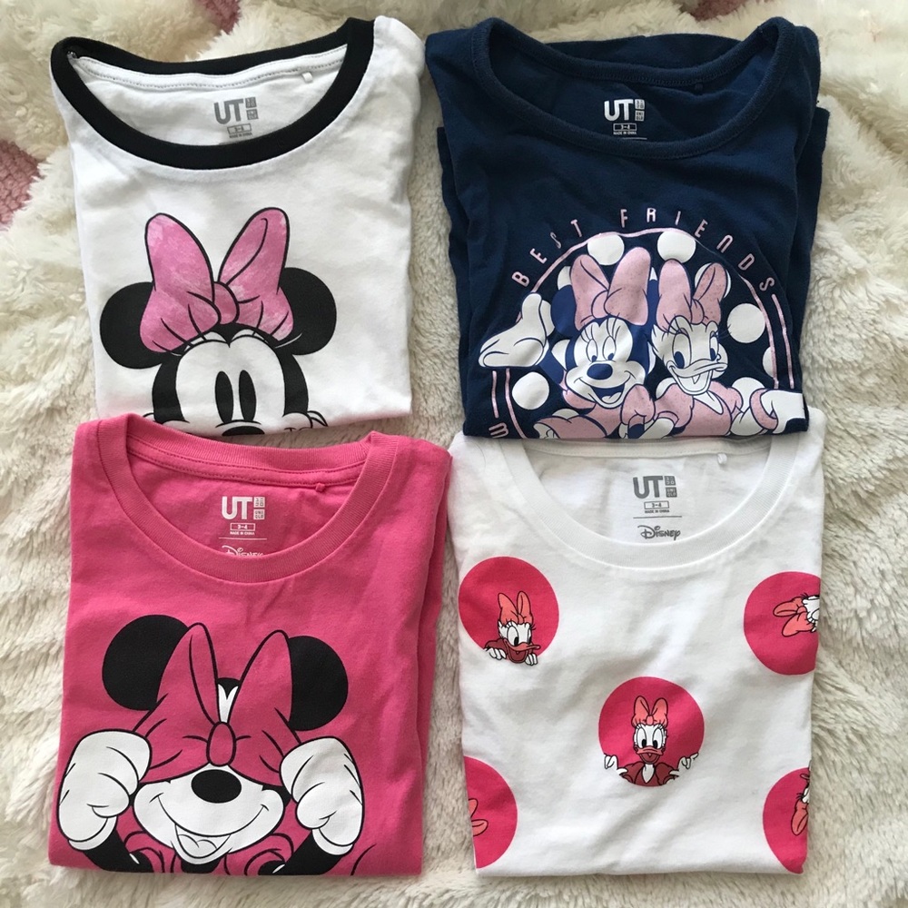 COMBO- Disney Set of 4 T shirts size 3-4 Minnie and Daisy